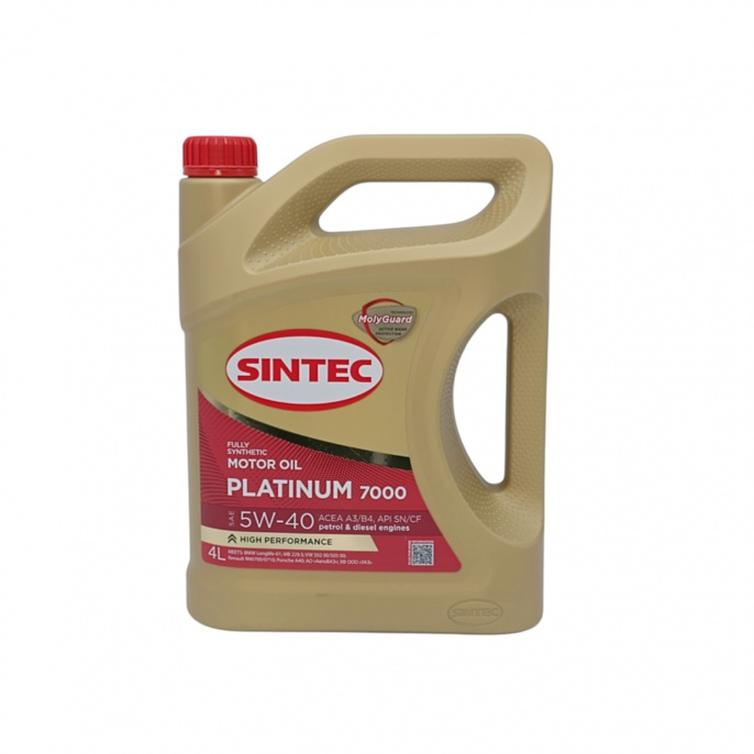 SINTEC PLATINUM 7000 ACEA A3/B4 5w40 4л