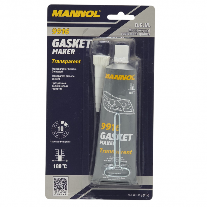 Герметик силиконовый прозрачный MANNOL 85г 9916